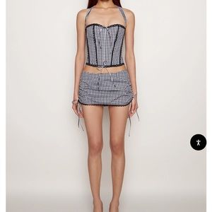 COPY - DANIELLE GUIZIO GINGHAM CORSET XXS